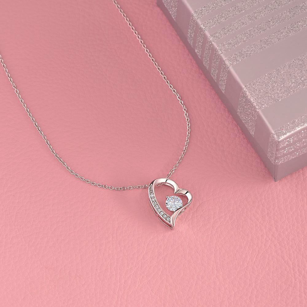 Forever love necklace forever red rose