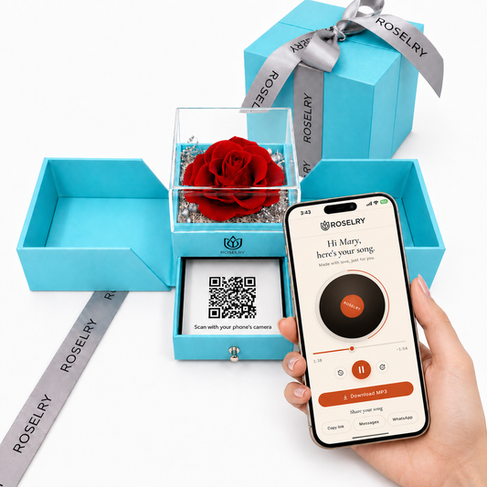 Custom Song Forever Rose Gift Box Personalized Song Gift